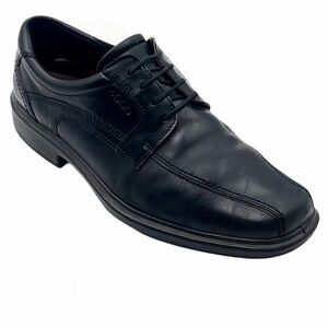 Ecco Helsinki 2 Black Leather Derby Oxford Comfort Dress Shoes Mens 10 EU 43 Moc